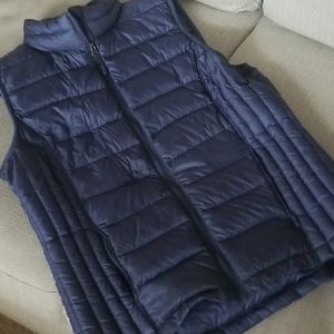 Blue puffy vest